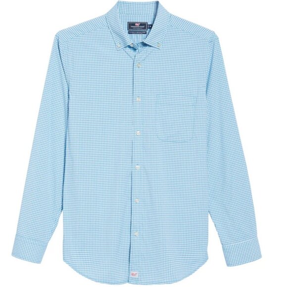 Vineyard Vines Men's Watch House Check Performance Sport Shirt - Picture 3 of 8